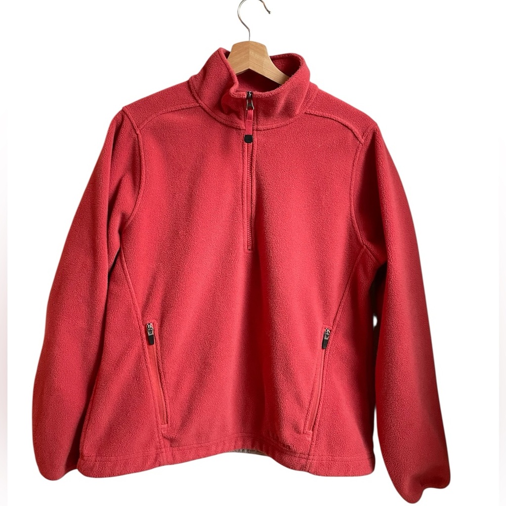 L.L Bean Polartech Pullover 1/4 Zip Fleece Salmon Color